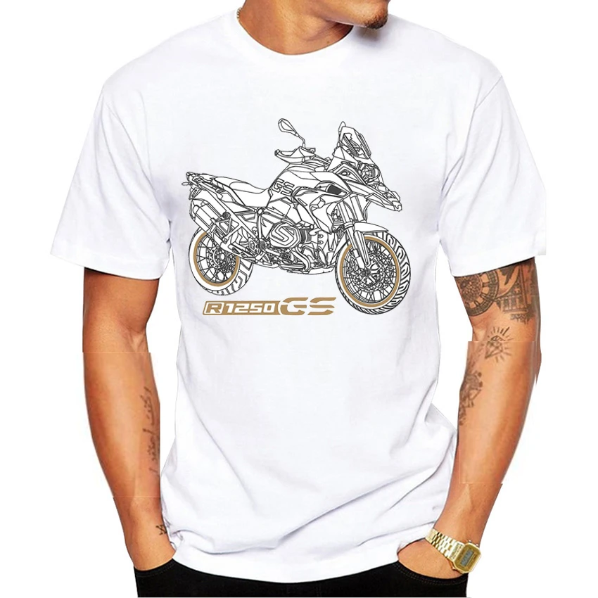 Men'S Short-Sleeved Motorcycle R 1250 Gs T-Shirt Bmw F850 Rs Cute And Simple Print Drive The Classic Racing Club T-Shi | Мужская