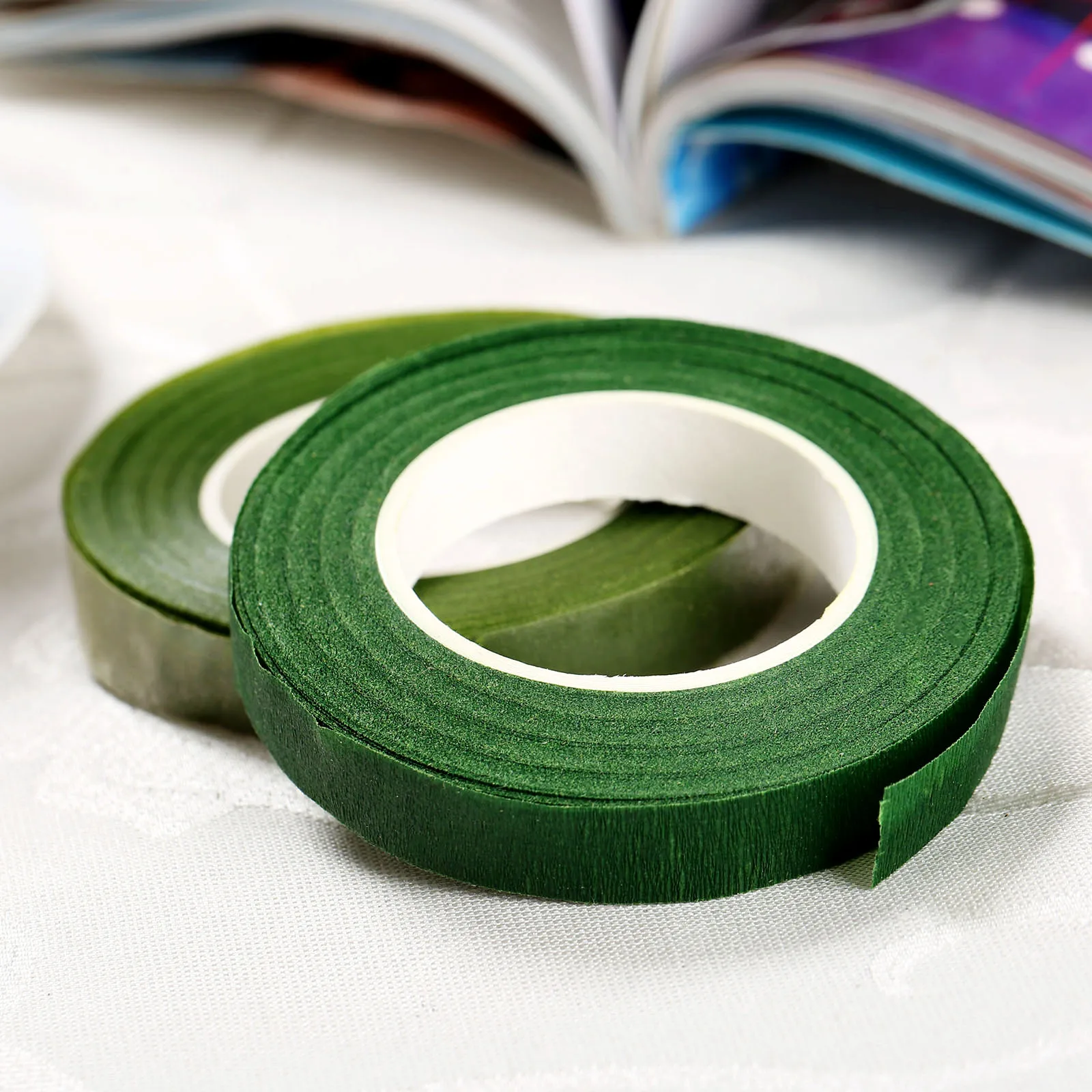 1Roll Artificial Flower Floral Tape Stamen Wrapping Florist Green Tapes  Self-adhesive Bouquet Floral Stem Tape Craft Supplies