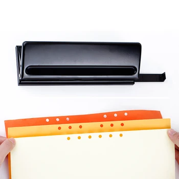 

1PC 6 Hole Punch Loose-Leaf Standard Puncher Paper Adjustable Stapler Home Office Binding Supplies Student Stationery Equipment