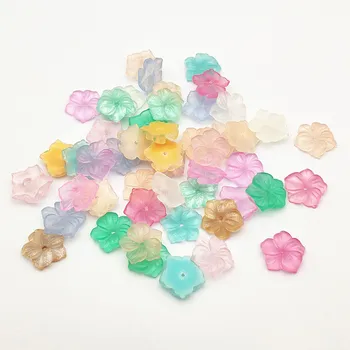 

New arrival! Random mix 15mm 200Pcs Resin Flower beads for Necklace/Earrings DIY making parts,Jewelry Findings & Components