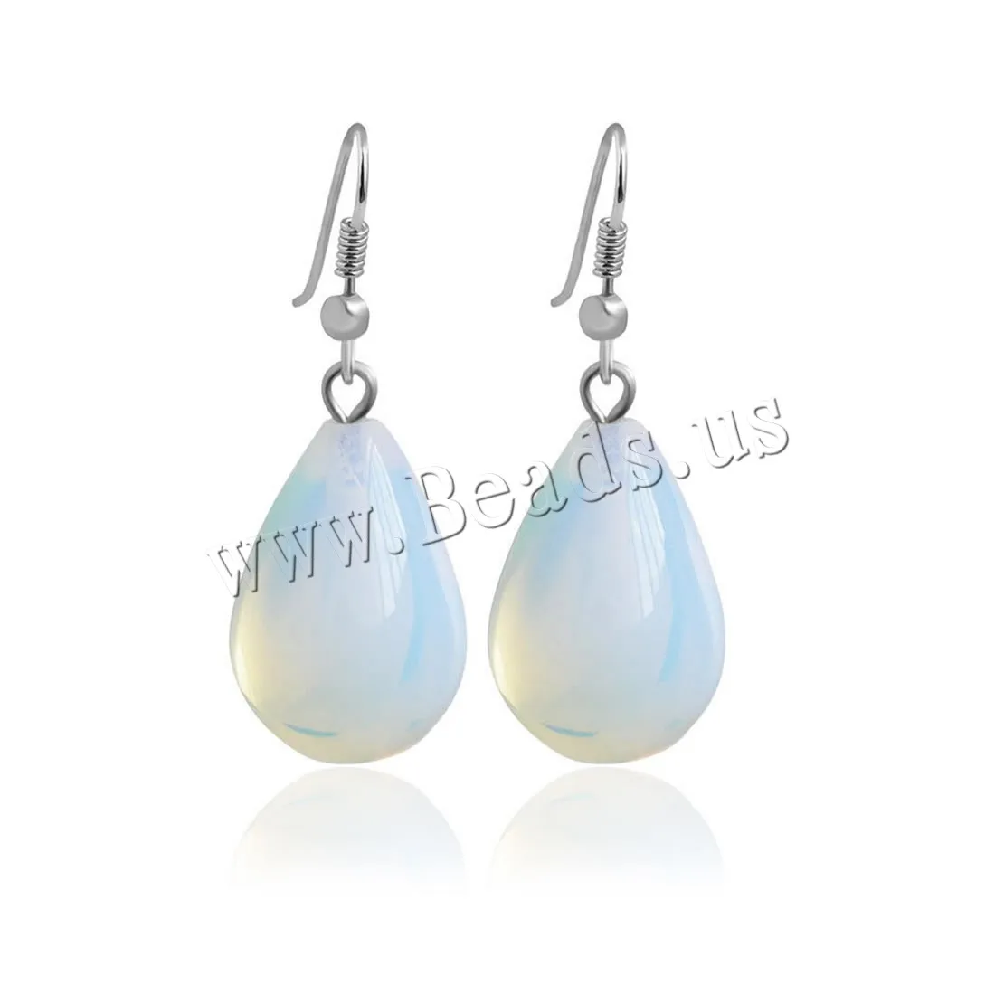 YYW Wholesale Jewelry Moonstone Teardrop Earrings White Sea Opal Drop Dangle Earrings for Women Gift Brincos Fashion Jewelry