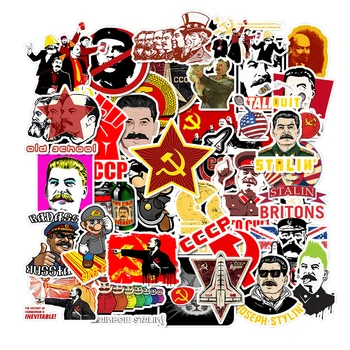 

50pcs Soviet Union Stalin Computer Stickers Waterproof Luggage Laptop Phone Skateboard Mixed Graffiti Sticker For Notebook Decal
