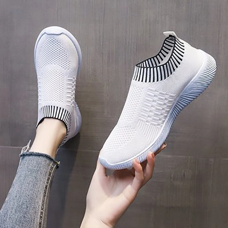 35-44 verano De las mujeres zapatillas De deporte De moda Zapatos informales transpirables Mujer Zapatillas De deporte para las mujeres planos De las mujeres zapatillas De deporte De las mujeres Zapatos De Mujer