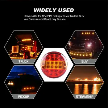 

Accessory LED Tail Light 5.5" Red&Yellow For Car Truck Trailer Plastic