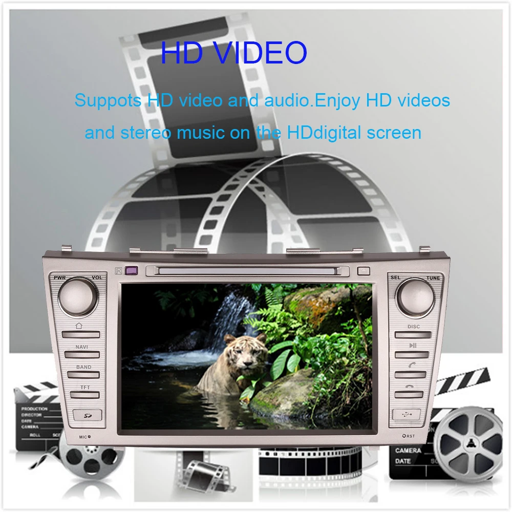 Android 9,0 2 Din 1024*600 8 ядерный Автомобильный gps навигатор для Toyota Camry 2006 2007 2008 2009 2010 2011 Автомобильный Радио плеер с DVD