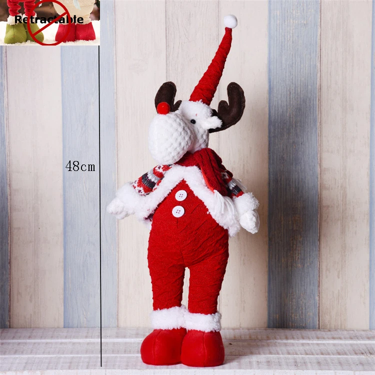 Natal Выдвижная стоящая 43-76 см Рождественская Кукла Рождественское украшение большая кукла Санта-Клаус снеговик лося Детская Новогодняя Подарочная игрушка - Цвет: elk 207