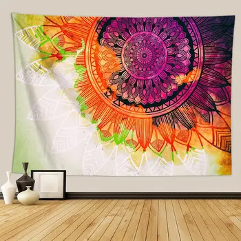 

Boho style Tapestry Series Dormitory Decoration Family Living Room Bedroom Tapestry Circular pattern Background Wall Tapestry