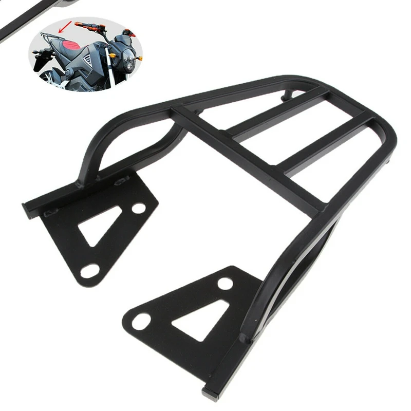 Black Luggage Rack Tool Box Bracket Seat Extension For Motorcycle Modification 