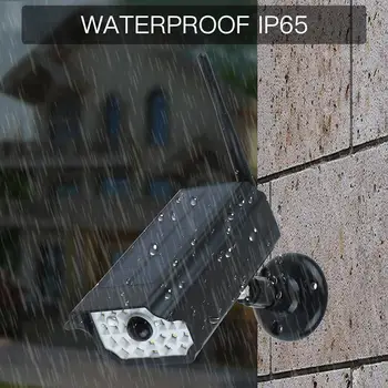 

Solar Power Fake IP Surveillance Camera Dummy Outdoor Motion Sensor Security Home P65 WaterProof Camera Flashing LED Light