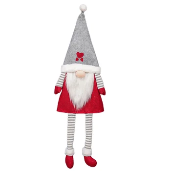 

Soft Party Decoration Christmas Tree Topper Festival Ornament Santa Gnomes Pendant Holiday Cute Gift Living Room With Hat Forest