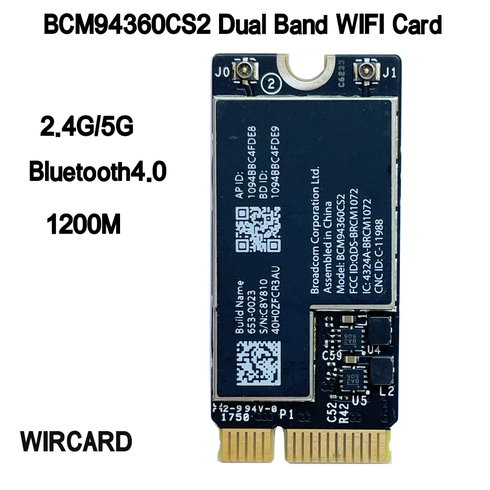 WIRCARD 무선 AC 와이파이 BT 4.0, BCM94360CS2, 802.11ac ..