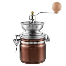 Классическая ручная кофемолка из нержавеющей стали, мини-кофемашина, ручная кофеварка для домашнего путешественника