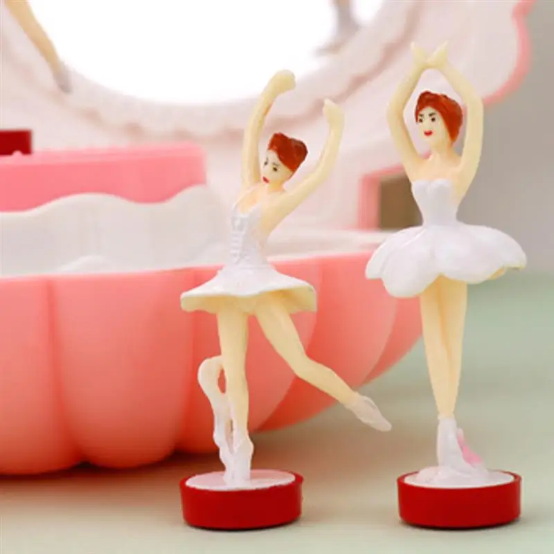 Music Box Shell Shaped Rotating Ballerina Music Box With Light Beautiful Jewelry Box Girlfriend Birthday Valentine New Year Gift