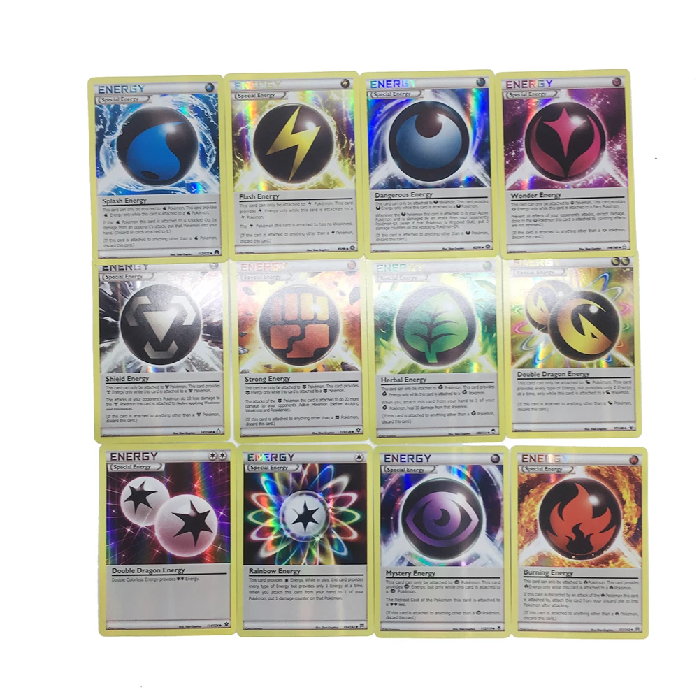 Takara Tomy Pokemon Cards TCG 100 шт. GX MEGA Trainer Energy Cover Flash Card Sun Moon коллекционный Подарок детская
