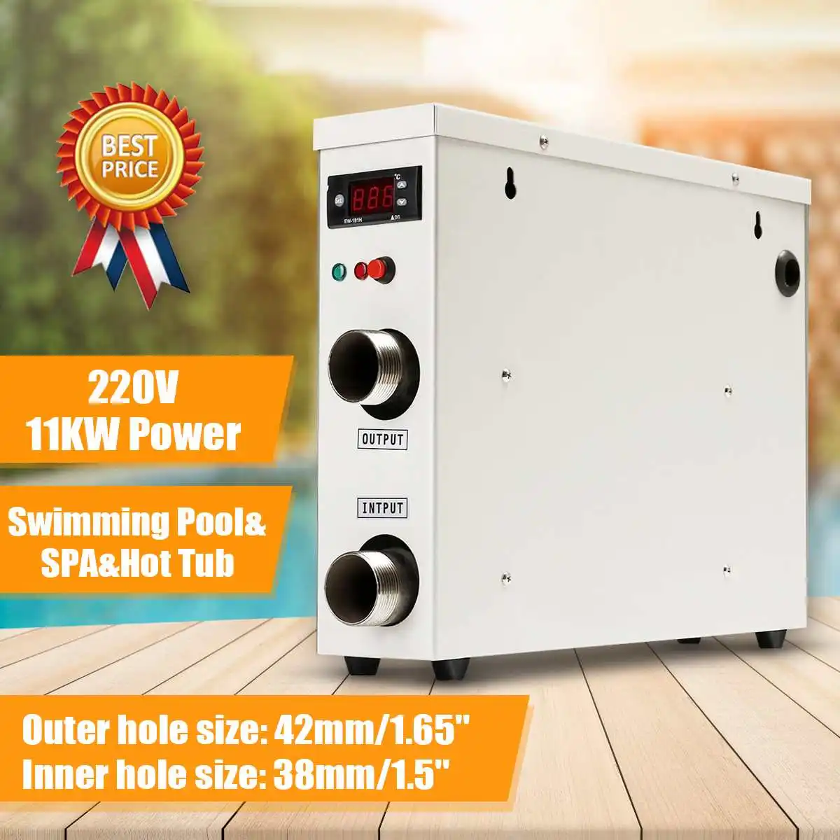 11KW 220V электрический водонагреватель цифровой термостат водонагревателя для бассейна, спа горячий коврик для ванной водонагревателя