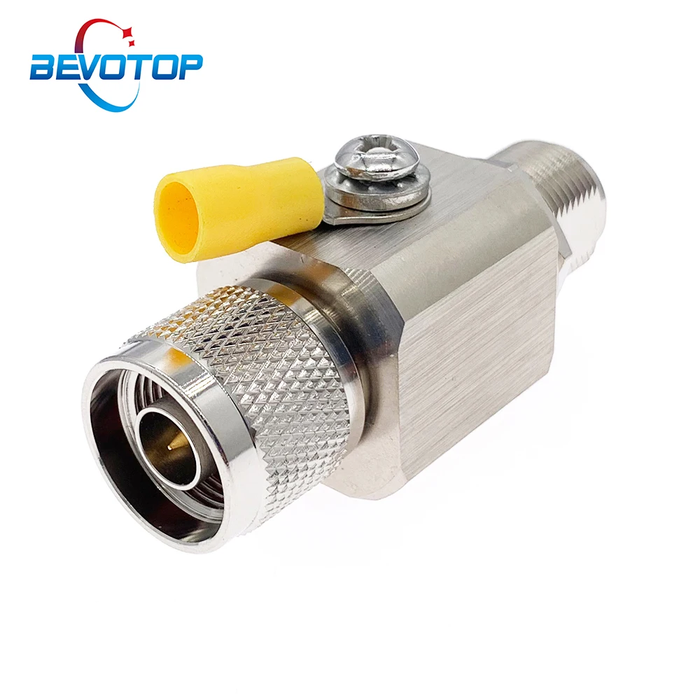 N Coaxial Lightning Arrestor Surge Protector N Type Male To Female Gas Discharge Protection For Ham Cb Radio Wlan Wifi 50Ohm N Coaxial Lightning Arrestor Surge Protector N Type Male To Female Gas Discharge Protection For Ham Cb Radio Wlan Wifi 50Ohm