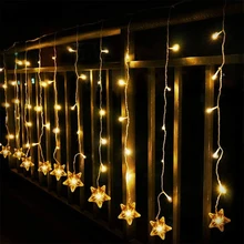 YINUO LIGHT 2x1 м Звездные светодиодные гирлянды 100 светодиодные сосульки занавес «Волшебный свет» гирлянда на Рождественское дерево Свадебные украшения для дома