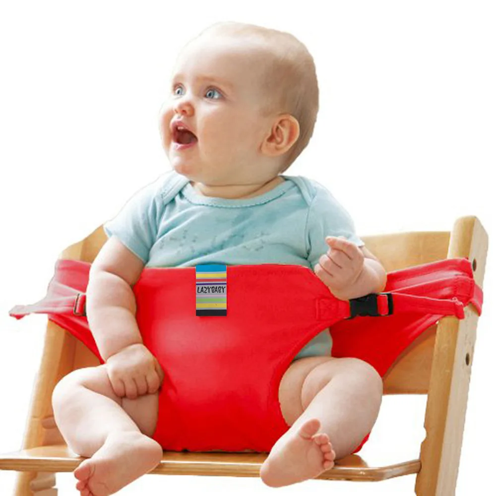 Baby Portable Seat Kids Chair Travel Foldable Washable Infant Dining High Dinning Cover Seat Safety Belt Auxiliary Random Color