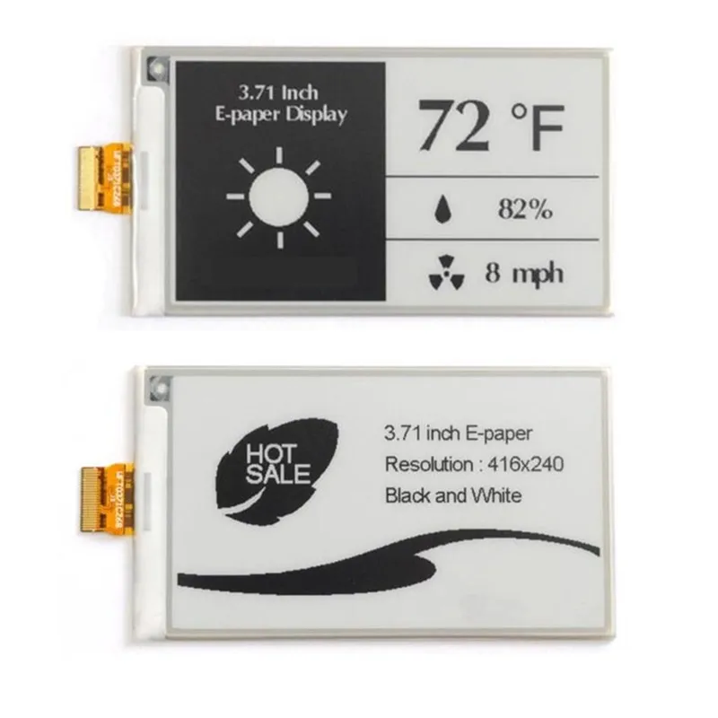 

Epaper 3.71 inch Graphic LCD display 416*240 dot matrix SPI port Ultra Low Power Consumption Industrial Instruments Application