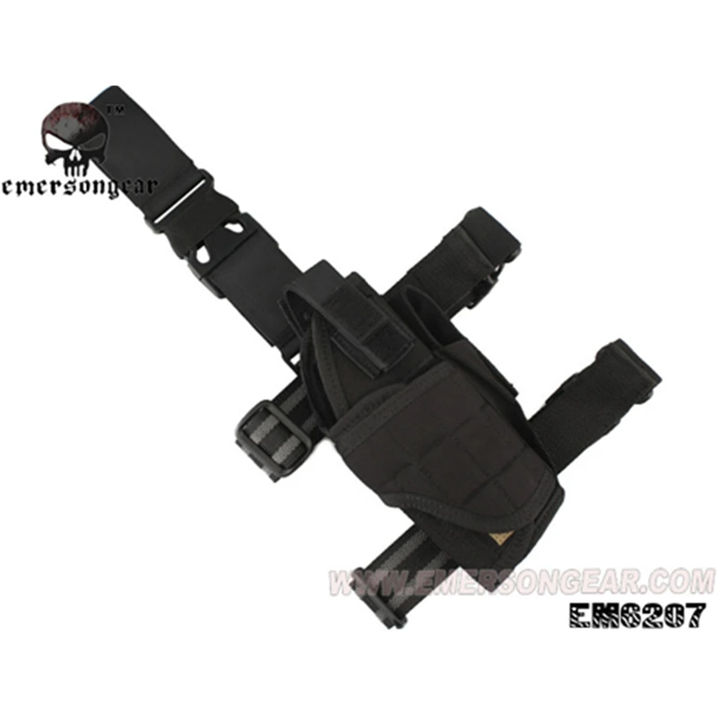 

emersongear Drop Leg Holsters Universal Black Pistol Thigh Holster Right Left Leg Tactical Tornado Mag Pouch Quick Holster