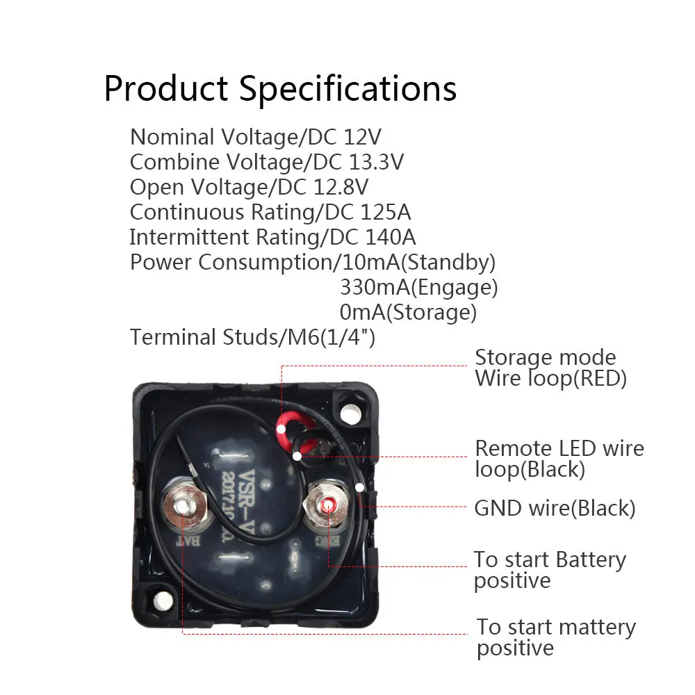 Iztoss 12V Двойная Батарея вспомогательная система Изолятор напряжение чувствительное реле и комплект проводов