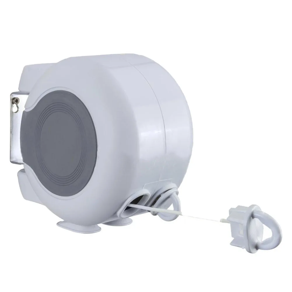 

Retractable Washing Line Wall Mount Indoor Outdoor Drying Rack Home Dual Space Saving Clothes Organizer Airer Laundry
