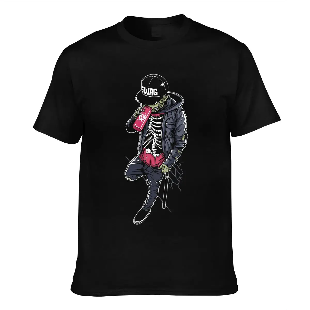 

2020 New Design Short-sleeve Fashion Streetwear Dead Walking Dawn Fitness T-shirts Apocalypse Death Skull Cotton Short