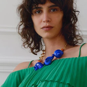

Hot Sale Colorful Shell ZA Neckalce for Women 2020 Summer Bohemian Conch Toadstool Pendant Necklace Girl Jewelry Wholesale