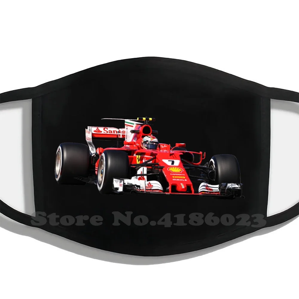 Formula 1 Kimi Raikkonen Men Women Washable Black Masks Ferrari | Аксессуары для одежды