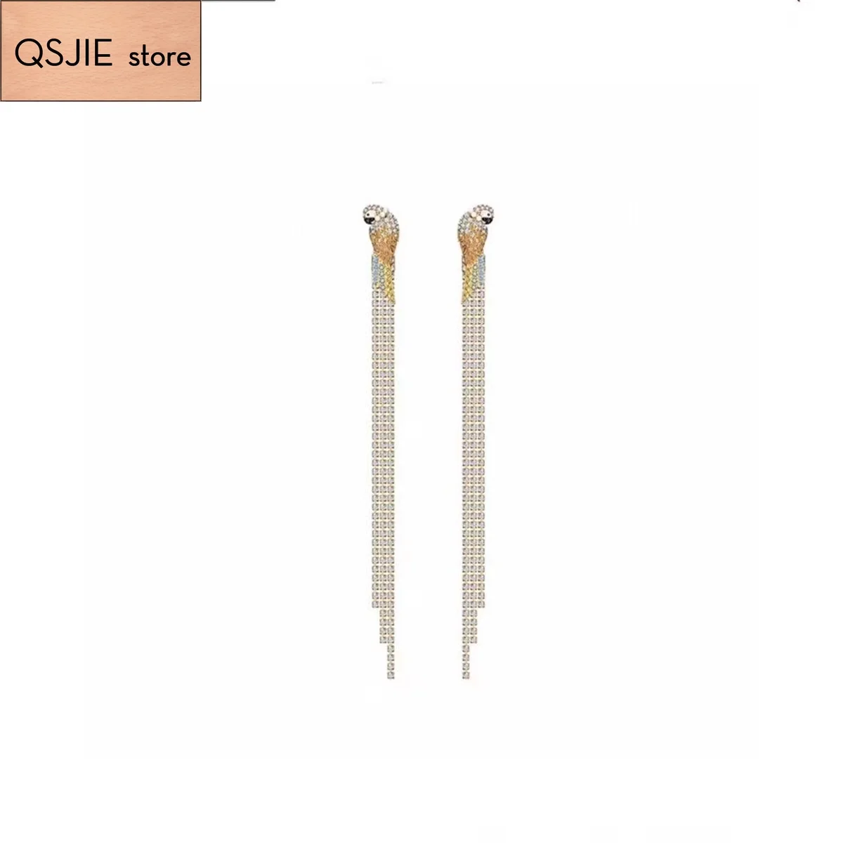 

High quality SWA new style. Lovely tassel Parrot Earrings, detachable Earrings