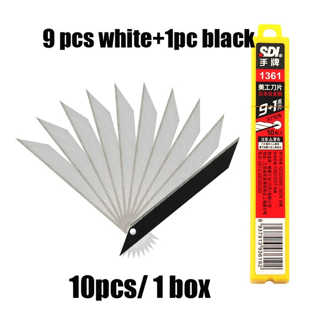 Utility Knife Box Cutter Professional Knives Japanese Stationery Knife Precision with Blades Paper Cutter Metal Work Art Knife 10pcs Blades
