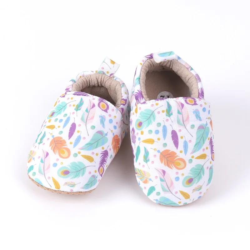 [Simfamily] Новые стильные мягкие хлопковые тапочки для маленьких мальчиков и девочек 0-6, 6-12, 12-18, нескользящая обувь для малышей - Цвет: Розовый