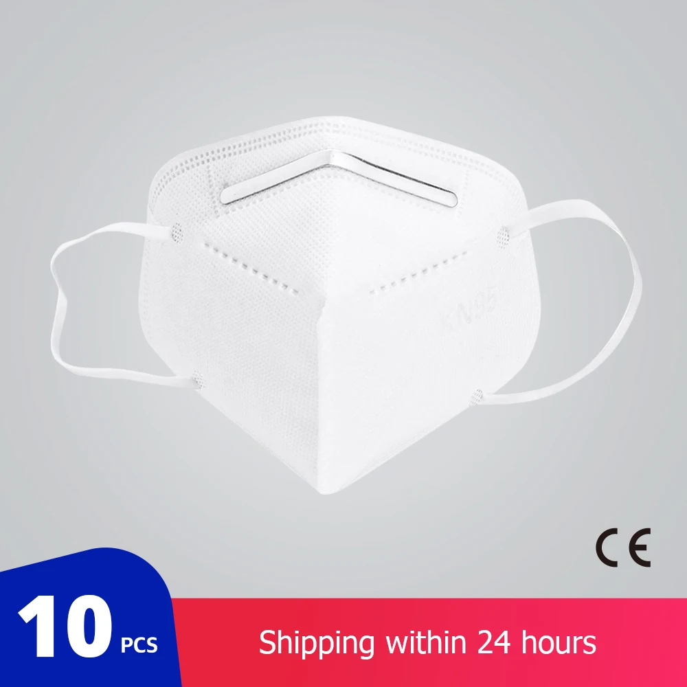 

10/20/100 pcs Disposable Face Mask KN95 Face Mask 95% Filtration nti-Dust 3 Filter Protective Masks Dust Mask as KF94 FFP2
