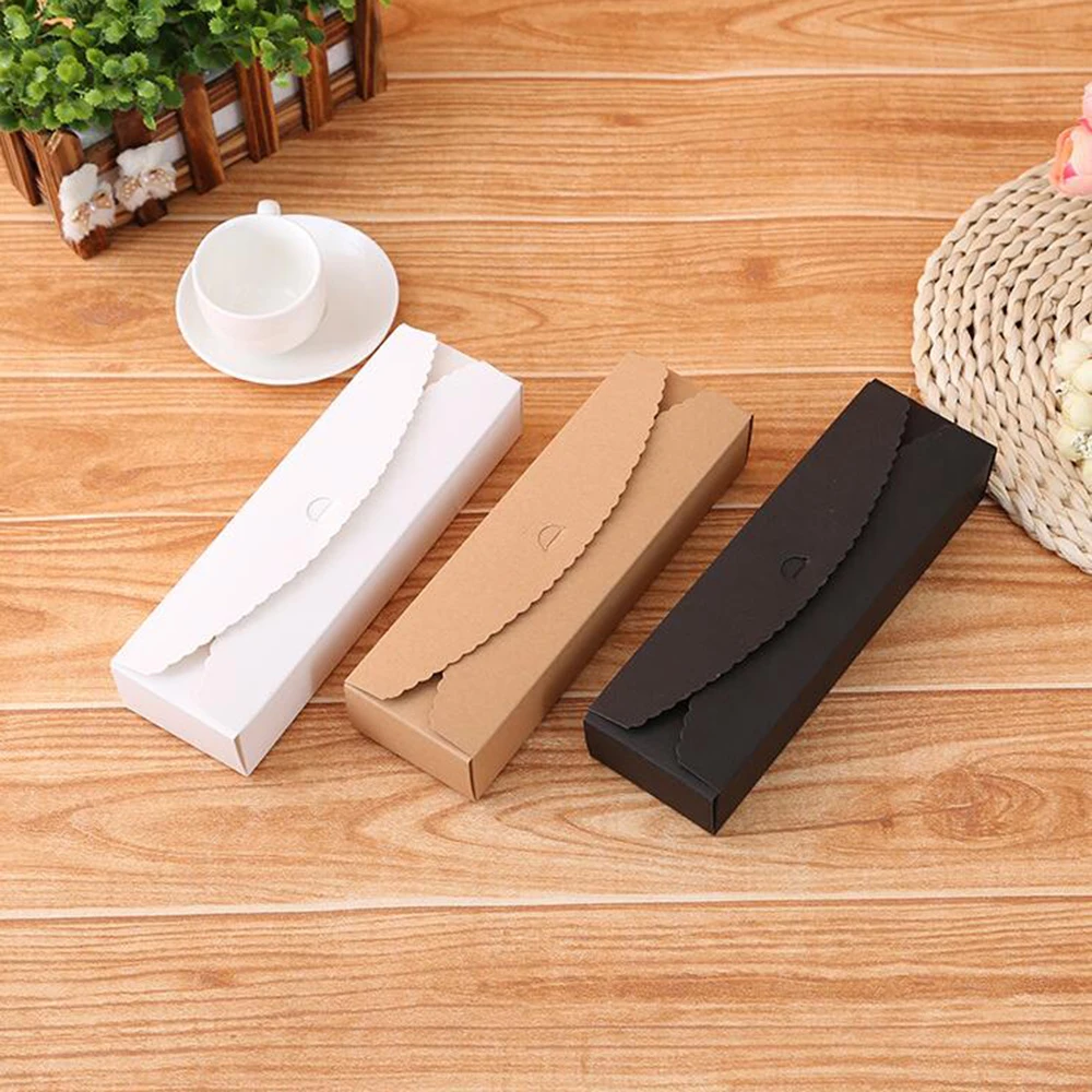 

New 10Pcs/lot Kraft Gift Boxes Paper Handmade Candy /Chocolate Packing Box Blank Storage Cookies Cake Boxes 23*7*4cm