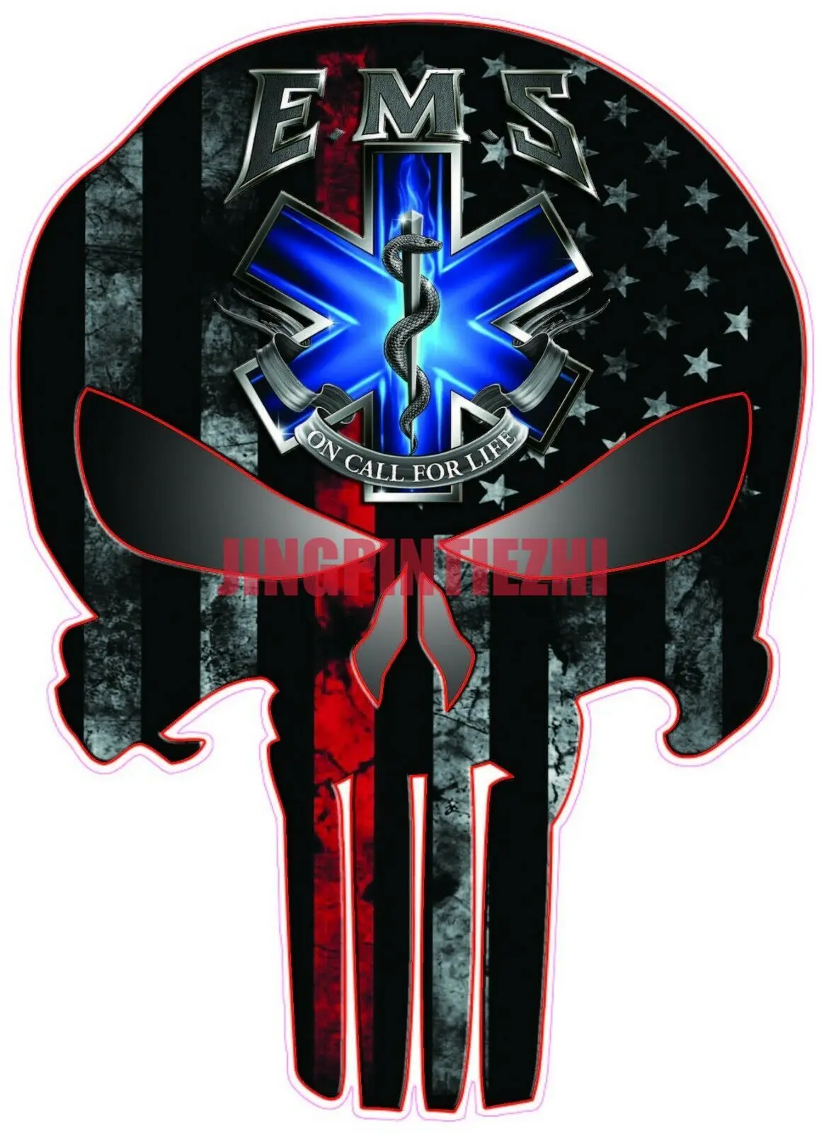 

Cartoon Car Sticker Kull First Responders EMS American Flag Decal Vinyl Decal Vinyl Stickers Car Decal Decoration Laptop