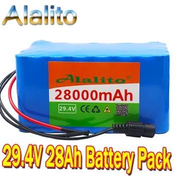 

2020 new 100% 7S5P 24v 28Ah battery 250w 29.4V 28000mAh lithium-ion battery for wheelchair electric bicycle pack with BMS