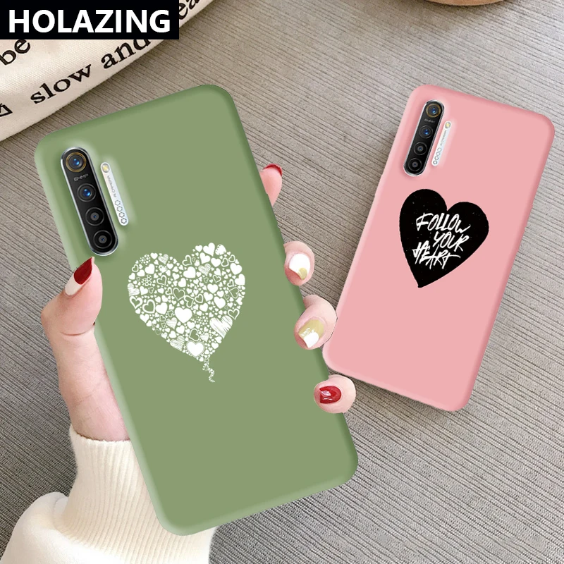Силиконовый чехол для OPPO Realme Q 5 Pro XT X2 X Lite 3 F11 F7 F5 F9 с надписью Следи за сердцем