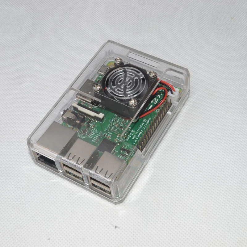 Abs защитный чехол поддержка установки вентилятора для Raspberry Pi 2B/3B/3B+(прозрачный