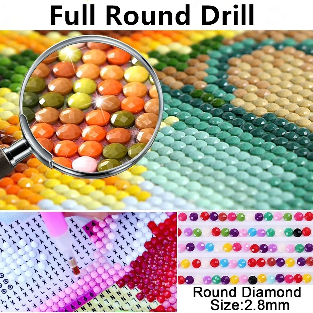 2.8mm Diamond Painting Round Drills Beads Backup Cross Stitch Accessories  DIY