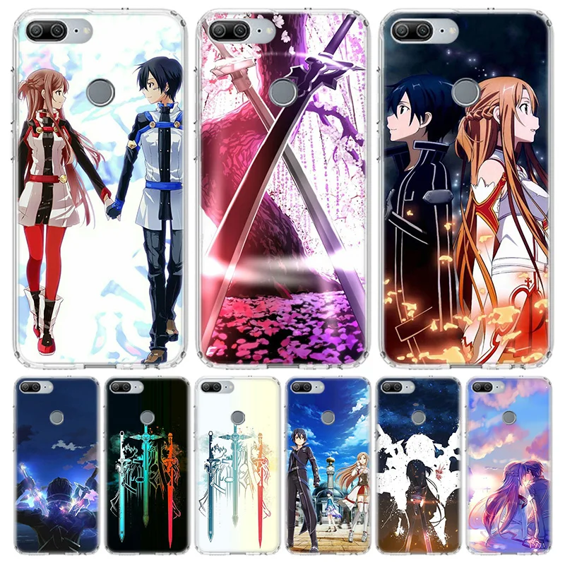 Чехол с изображением меча онлайн kirito и asuna чехол для телефона Huawei Y5 Y6 Y7 Y9 2019 Honor 8A 8S