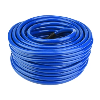 

30M Air Line Hose Blue Flexible Pneumatic PVC Hose with Quick Connector for Air Compressor