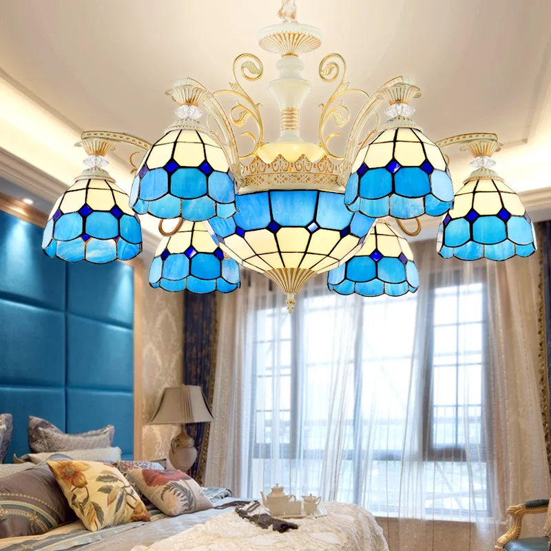 Современная люстра Гостиная плафоны lustres de cristal украшения Тиффани подвески и люстры домашнего освещения Крытый настенный светильник