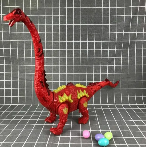 1pc red A Children Toys Electric Walking Dinosaur Toy Long Neck Lay Eggs Projection Lights Roar Sounds Kids Christmas Birthday Gifts - Цвет: 1pc red A