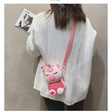 Q UNCLE розовые мини-сумки Мультяшные Переносные сумки-мессенджеры через плечо силиконовые сумки Сумки для мобильного телефона для huawei iPhone X