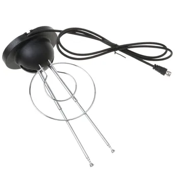 

Indoor TV Antenna Rabbit Ear Shape Dual Loop Coaxial Signal Receiver For Digital Television Box good