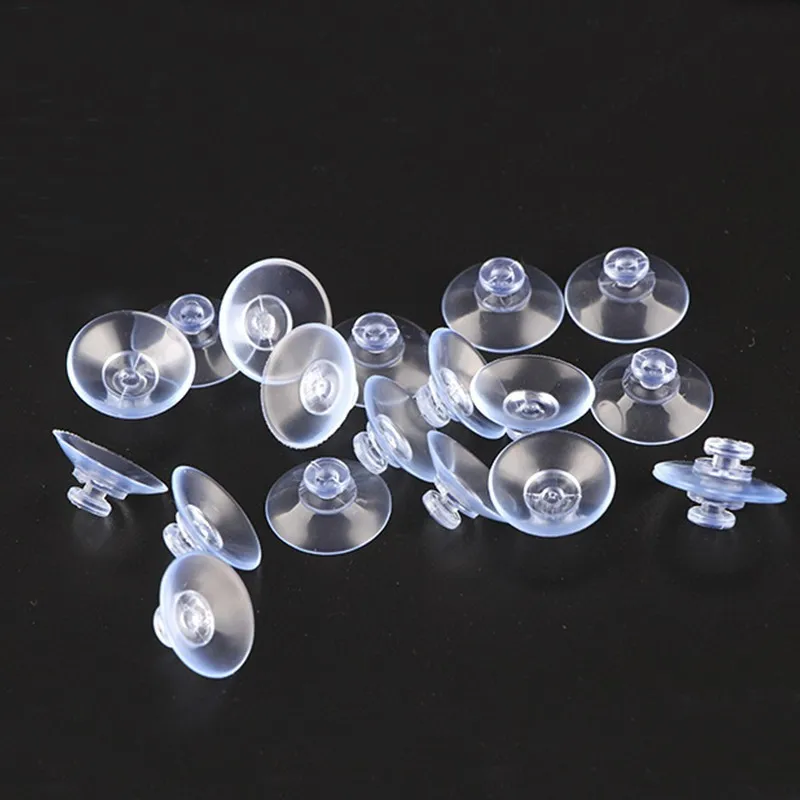 Pack De 20 Ventosas Transparentes – Cabezas De Hongo 20 Y 40 Mm – Para Cocina, Ventanas, Ducha – Fáciles De Instalar