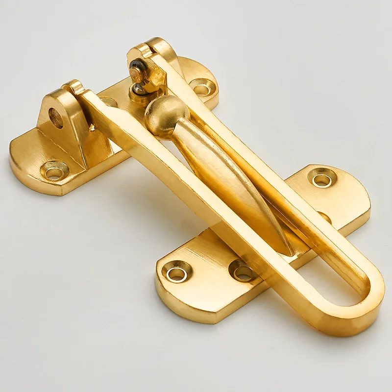 

Gold-Tone Anti-theft Clasp Buckle Door Lock Buckle Clasp Chain Anti-Lock Insurance Hotel Household Anti-Theft Chain Wholesale