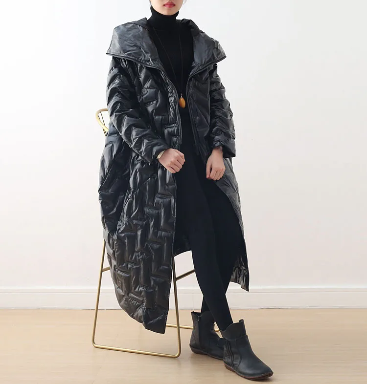 Johnature, женское пуховое пальто, мода, зима, новинка, с капюшоном, длинный рукав, теплое, свободное, высокое качество, женская одежда размера плюс, пуховое пальто