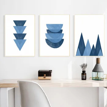 

Abstract Watercolour Mountain Art Canvas poster Wall Pictures for Living Room No Frame