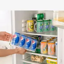 Популярная кухня органайзер для холодильника домашний дизайн пивная кружка консервной банки для хранения держатель холодильник стеллаж-органайзер Пластик пространство